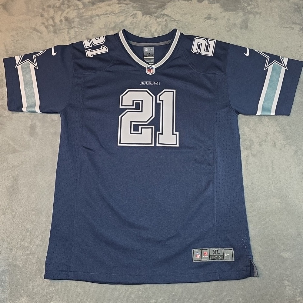 Ezekiel Elliott Jersey Dallas Cowboys #21 Blue Nike On Field NFL Youth XL‎ 18 20